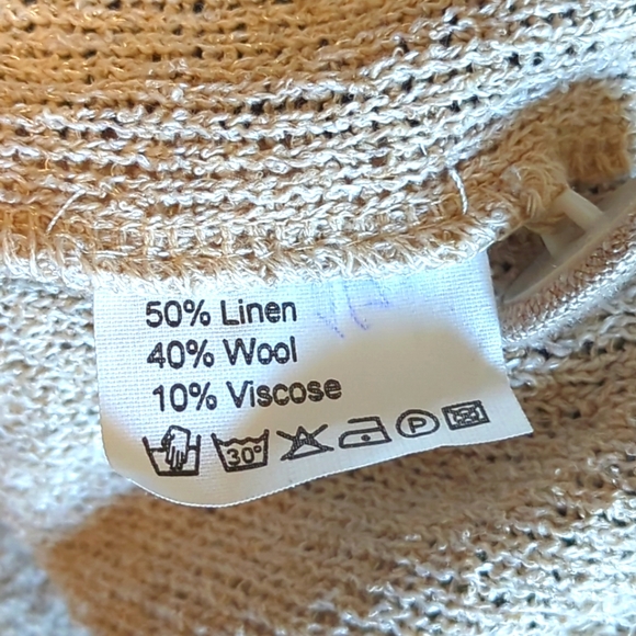 Cloda by Tivoli Long Cardigan Sweater One Size Linen Wool Blend Knit -339 - Picture 7 of 8